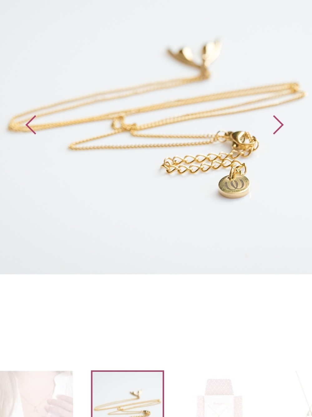 Gold Clitoris Pendant Necklace - Womanizer original Feminine Statement Jewelry - Picture 4 of 4